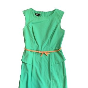 AGB Dress Teal Peplum Dress Size 6